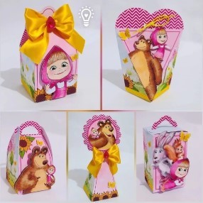 Personalizado Masha e o Urso - PEGUE E MONTE MASHA E O URSO - KIT FESTA MASHA E O URSO