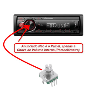 Potenciômetro Giratório Volume + Toque 5 Pinos Pioneer / H-Buster -MVH-S218BT / MVHS218BT / MVH S218 em Oferta na Shopee