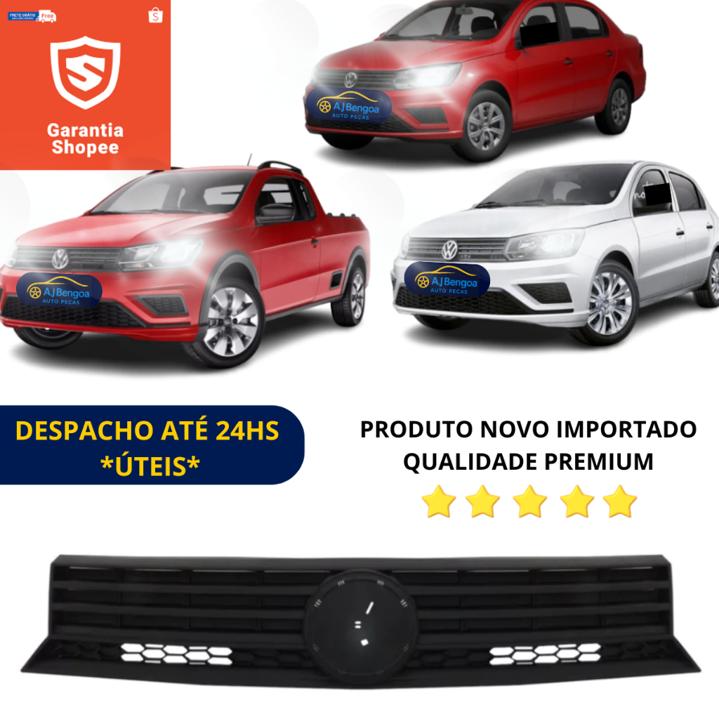 Grade Gol Saveiro Voyage G8 2017 2018 2019 2021 2020 Texturizado Superior em Oferta na Shopee
