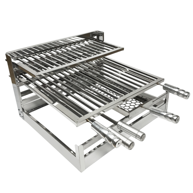 Suporte Grill Bancada Para Churrasqueira Kit Gourmet Completo Inox 6 Peças Premium em Oferta na Shopee