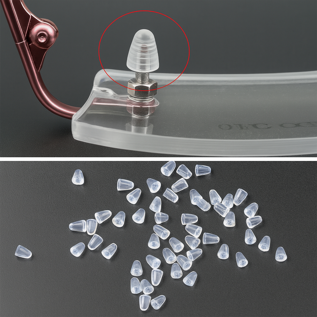 100 Unidades Protetor de Porca para Reparo de Óculos / silicone / capacete em Oferta na Shopee