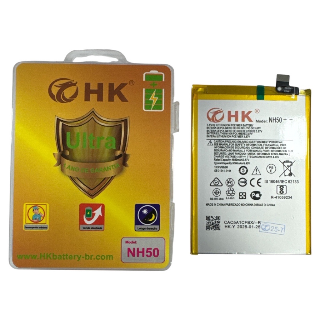 Bateria NH50 Compatível Com MOTO G22 G53 E13 E32 G13 E32s Alta Capacidade + Maior Duração!