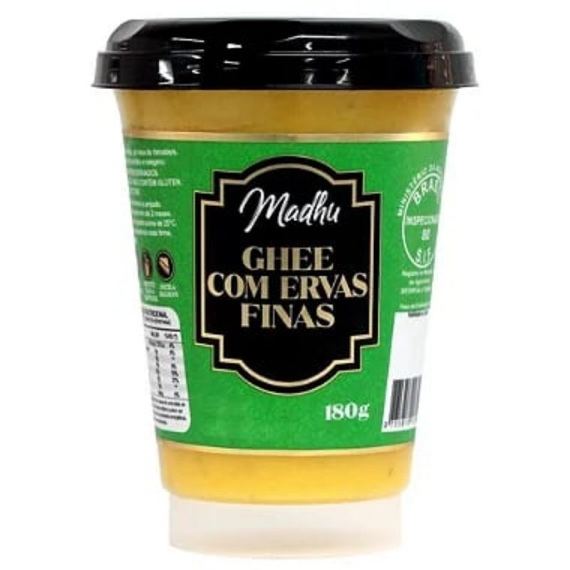 Manteiga Madhu Ghee Com Ervas Finas 180G em Oferta na Shopee