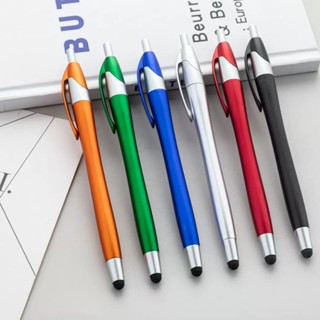 Kit 10/20/30/50 Und Canetas Plasticas Lisas Com Touch-3367a em Oferta na Shopee