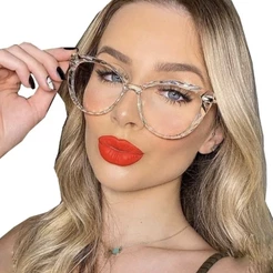 Armação para lente feminina diamante cristal blogueira lançamento