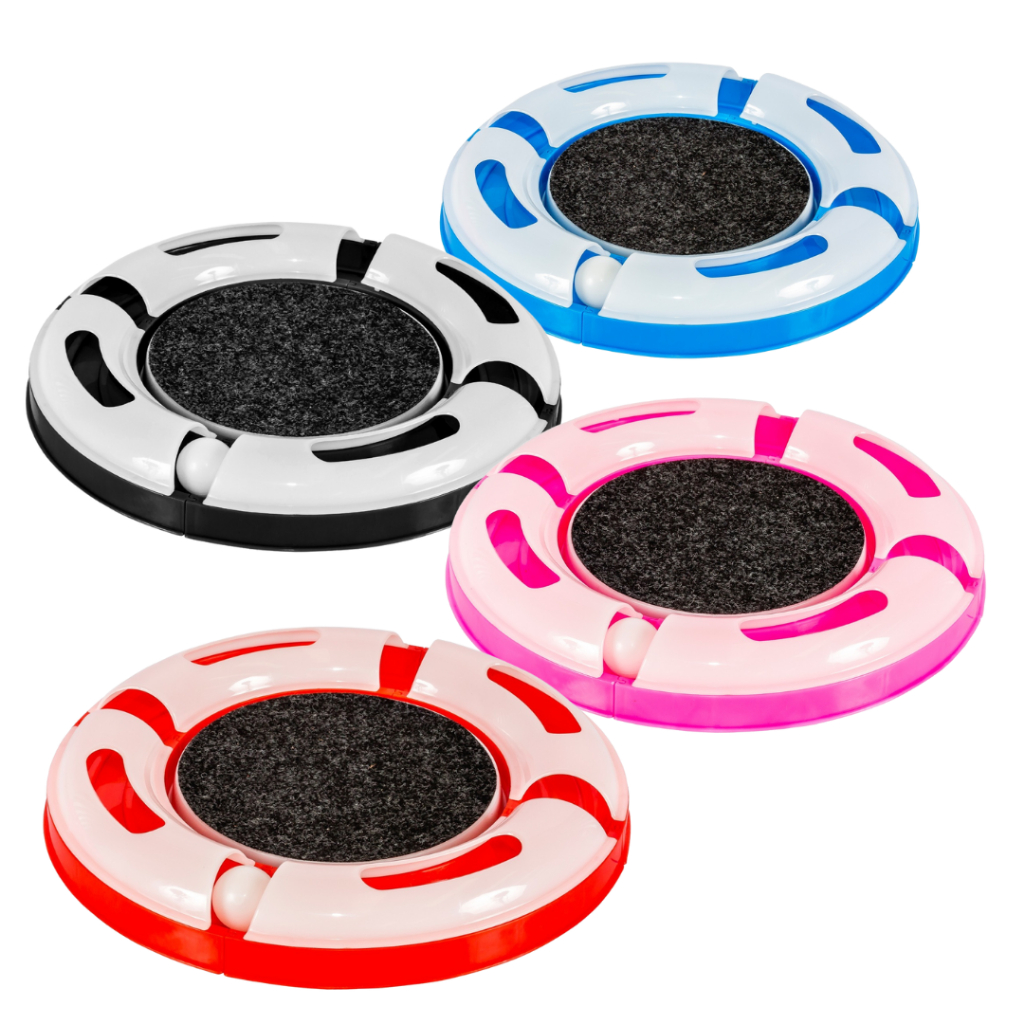 Arranhador Redondo Interativo Para Gato Relax Com Bolinha Miau - Jel Plast