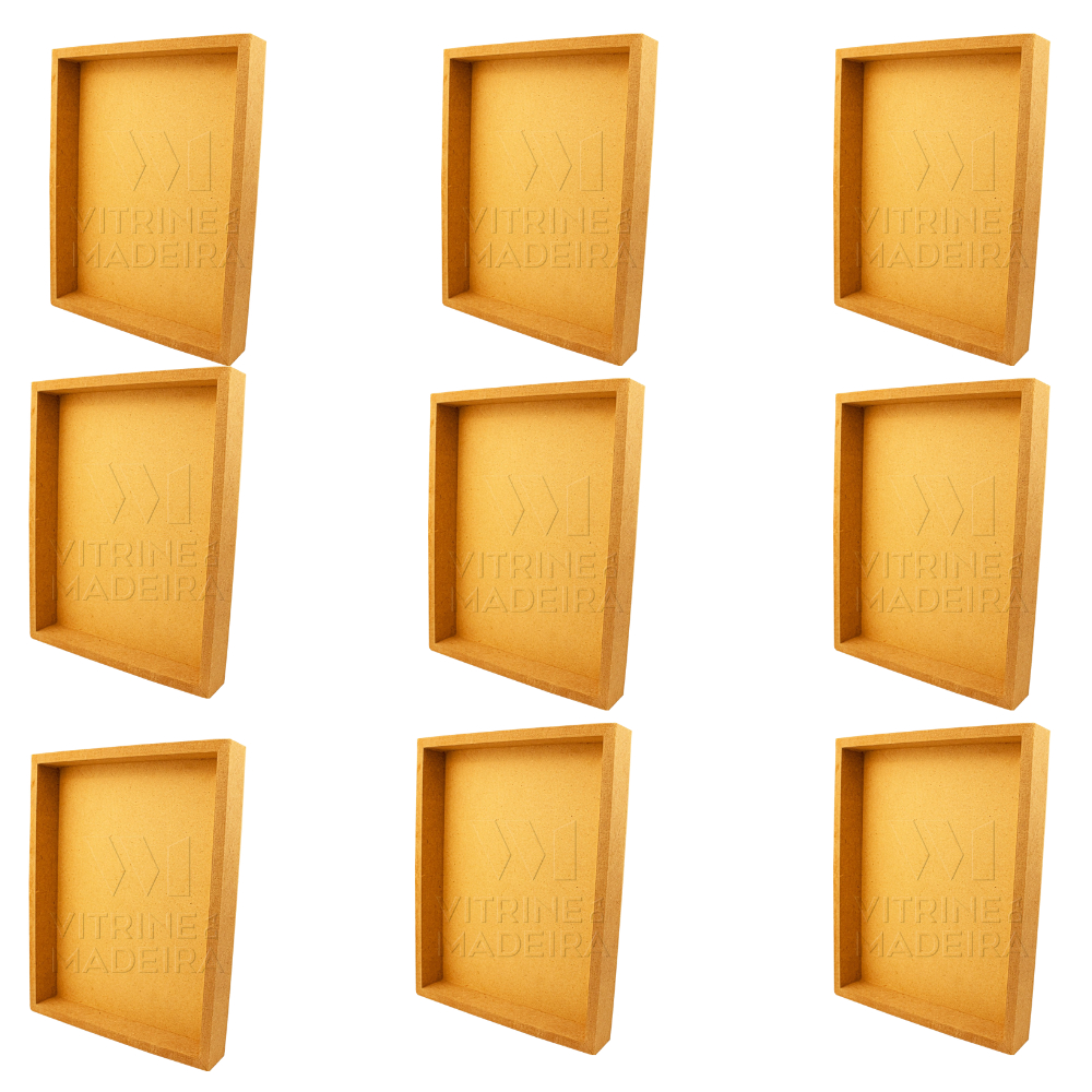 Kit 2 à 10 Quadros Retangular MDF 9MM Cru 25x20x3cm Artesanato Pintura DIY Lembrancinha Decoração