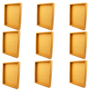 Kit 2 à 10 Quadros Retangular MDF 9MM Cru 25x20x3cm Artesanato Pintura DIY Lembrancinha Decoração
