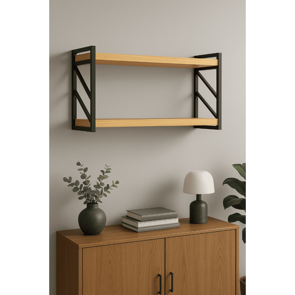 Prateleira Estilo Industrial Moderna De Parede Reforçada 60x20 Design Exclusivo