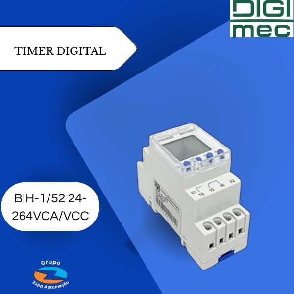 Timer Digital Bih-1/52 24-264vca/vcc Digimec