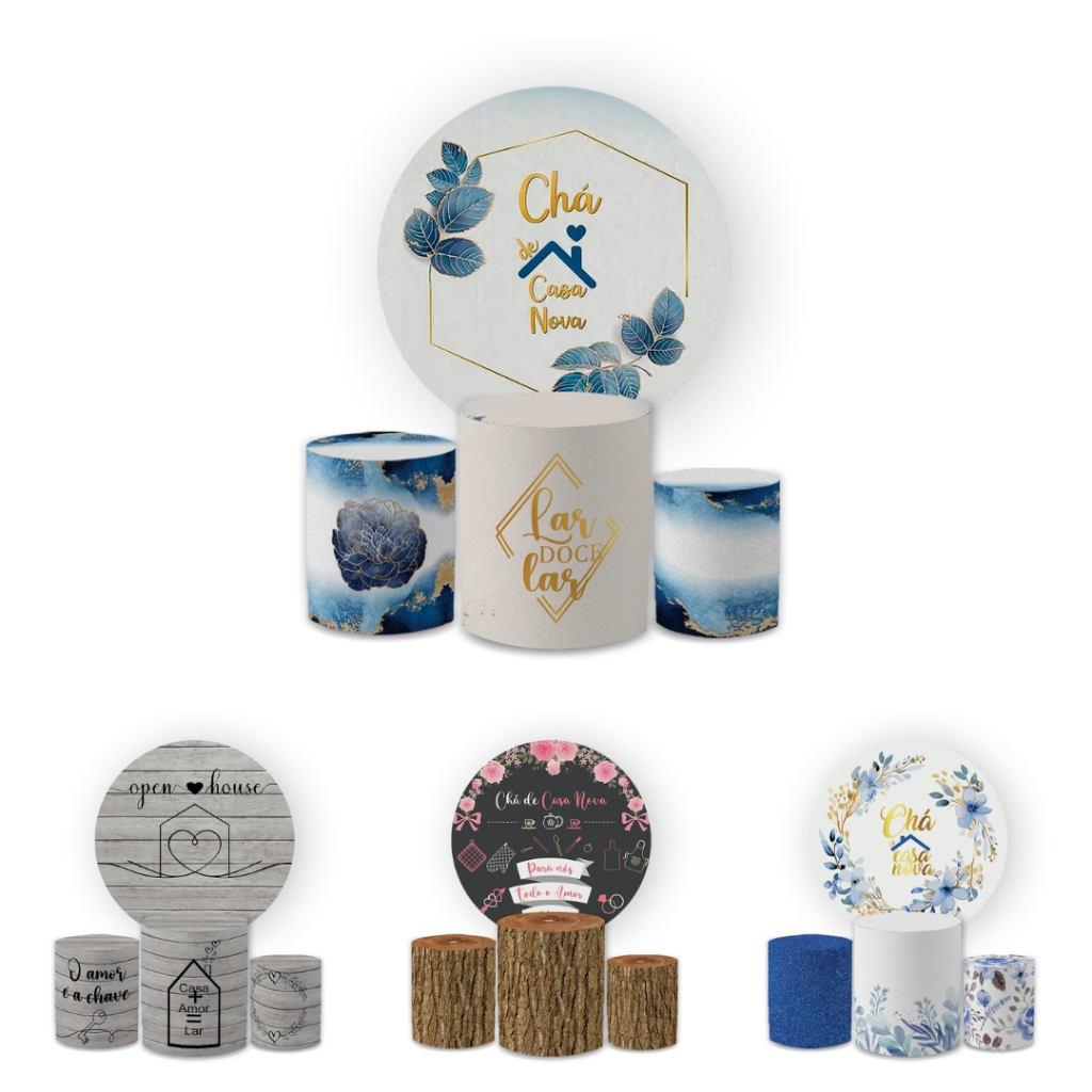 Kit Capas Festivas Para Painel e Cilindros Chá De Cozinha Casa Nova Decoração Lançamento em Oferta na Shopee