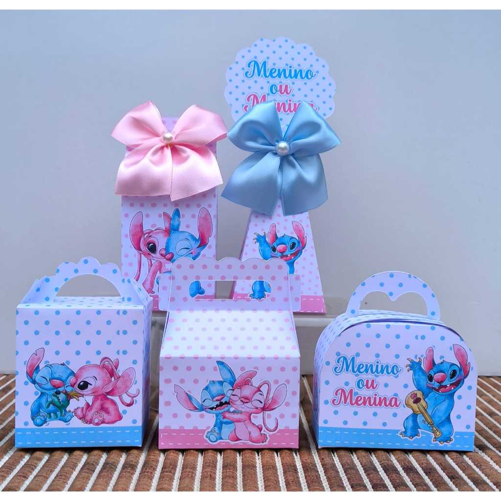 PEGUE E MONTE - Kit Festa Chá Revelação Personalizados Lembrancinhas Caixinhas para festa