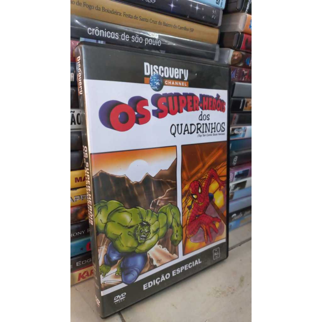 Dvd Discovery channel -Os Super-Heróis dos Quadrinhos - Comic Book - EDIÇÃO ESPECIAL- Novo aranha batman hulk super ho