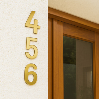 Números Residencial em Acrílico Espelhado Para Casa Estilo Moderno em Oferta na Shopee