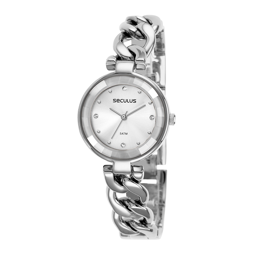 Relógio Feminino Seculus 77100L0SVNS3 Elos Prata