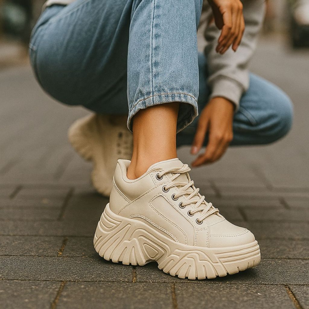 Tênis Plataforma Buffalo Feminino Chunky 7cm – Eleve Seu Look com Conforto e Estilo