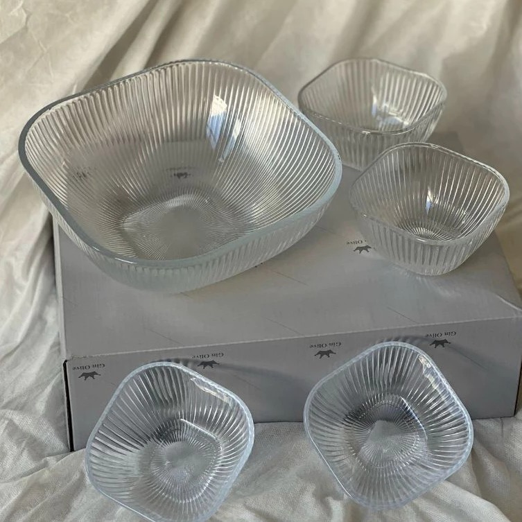 Conjunto de Tigelas de Vidro (6 + 1 Peças) Alta Qualidade