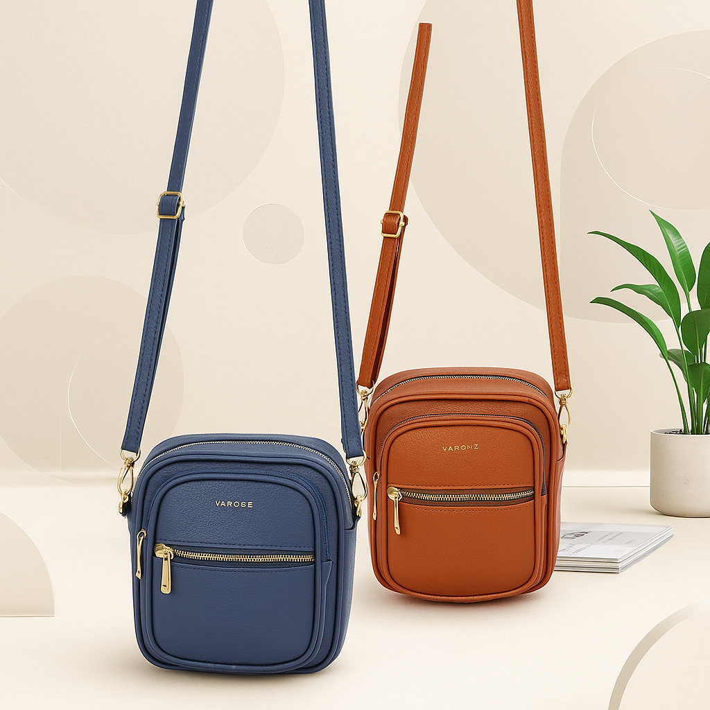Bag Feminina, Bag Compacta em Couro Sintético -  2673