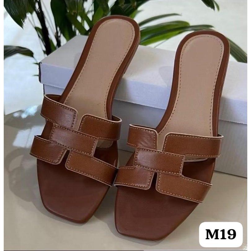 Sandálias rasteirinha H feminina confortável / moda casual