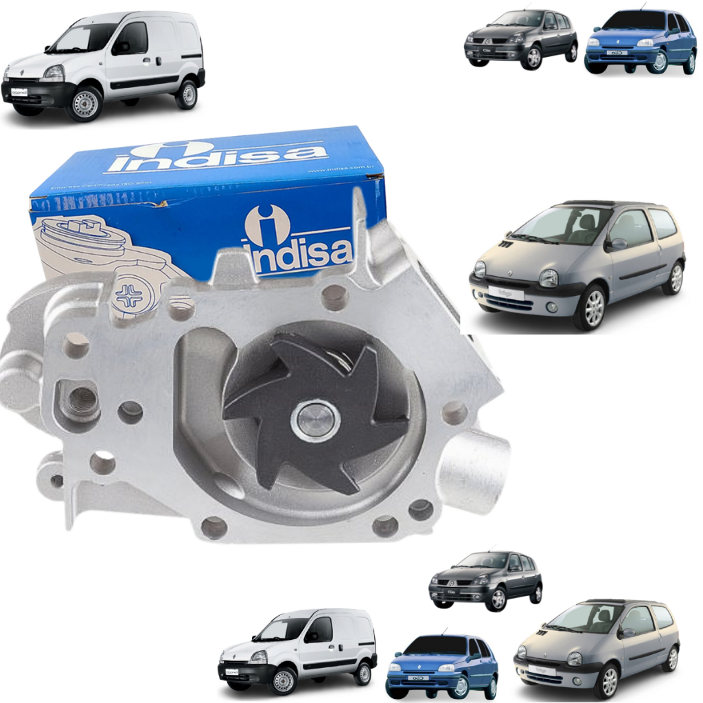 Bomba da Agua Para veículos Ranault: Clio 1.0 8V Kangoo 1.0 8v Twingo 1.0 8 2000 2001 2002 2003 2004  Original Indisa