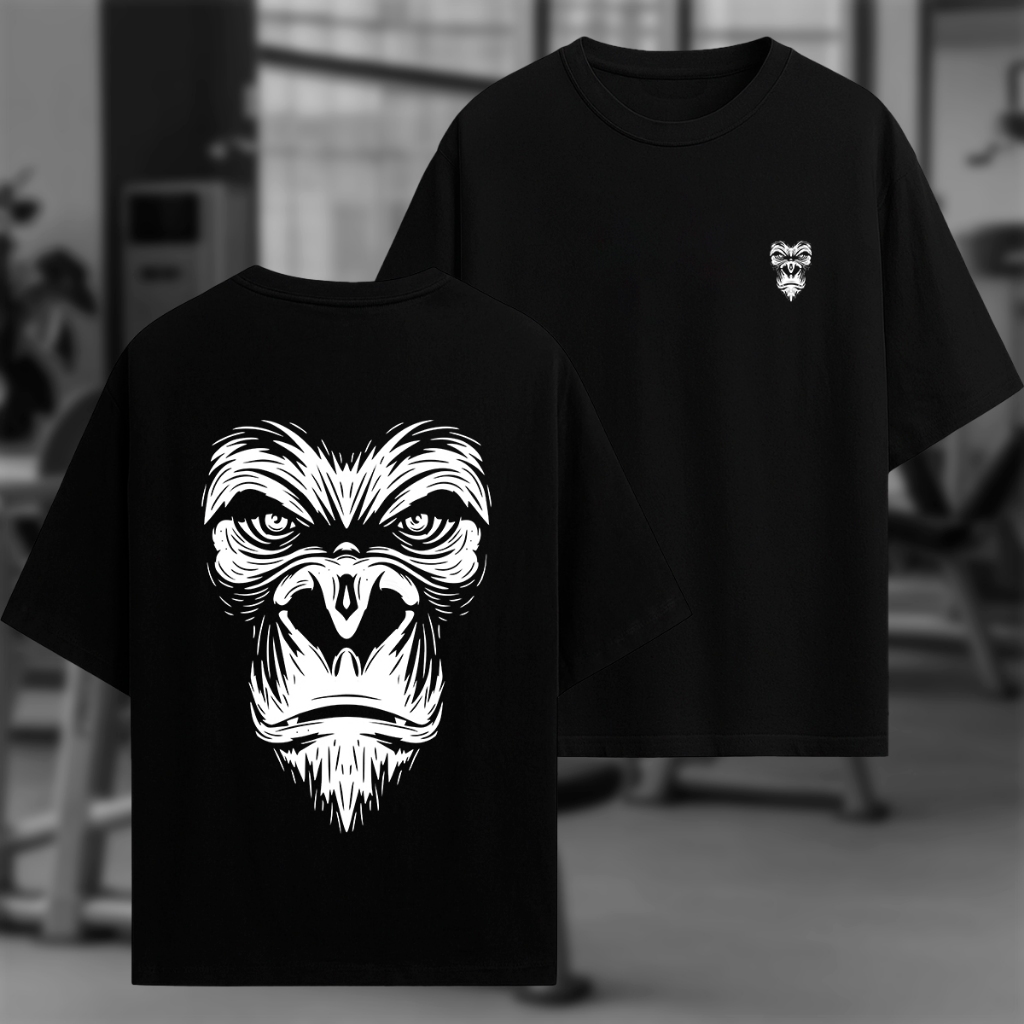 Camiseta Oversized Masculina Estampada Para Treino Academia Ratinho De Academia Gorila Promoção
