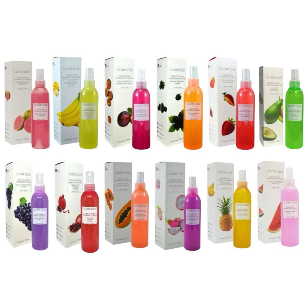 Tônico Facial Hidratante Glow Love Max Love 200ml - Escolha o Seu