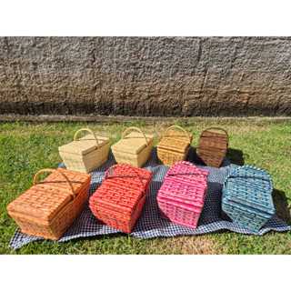 CESTA DE PIQUENIQUE FIBRA SINTETICA 22x15x11 - MINI em Oferta na Shopee