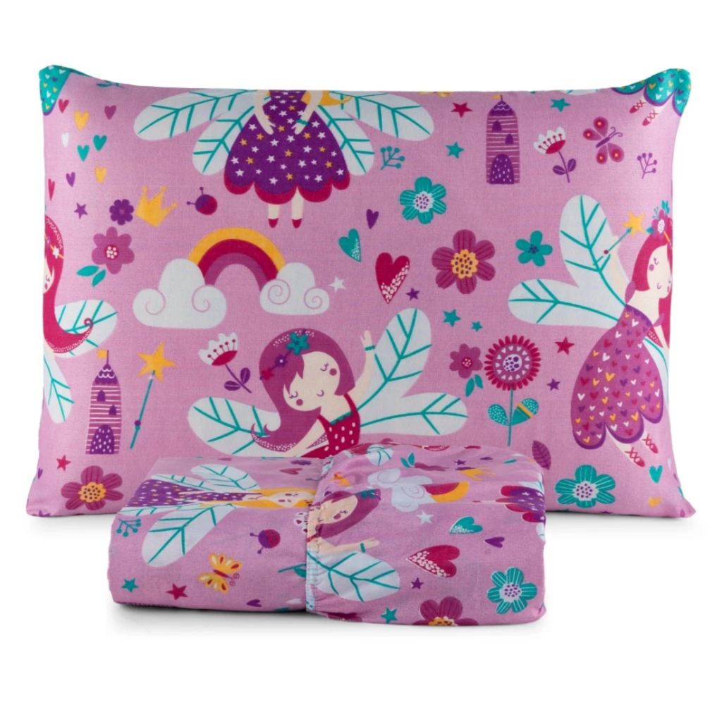 Lençol Infantil Solteiro com Elástico 2 Peças Premium em Oferta na Shopee