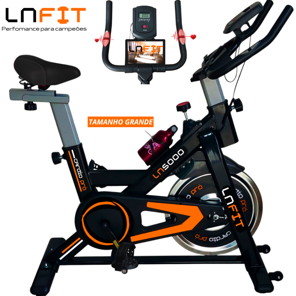 Bicicleta Ergométrica Profissional Spinning Bike Grande CardioPro LN5000 LNFIT