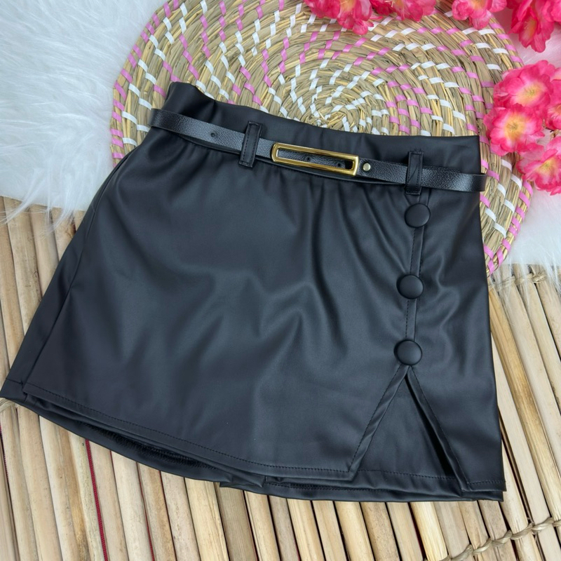 SHORTS SAIA INFANTIL MENINAS DE CORINHO ((NÃO ACOMPANHA MAIS O CINTO))