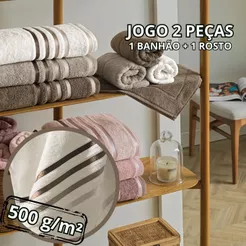 Jogo De Toalha Banhão Gigante Lumina Karsten 2 Peças Fio Penteado 500g/m² Toque Macio Unika