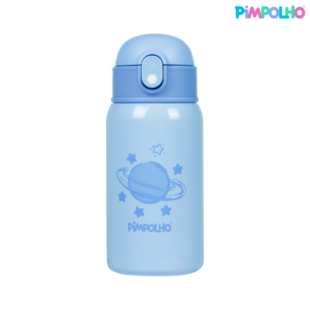 Garrafa Térmica Pimpolho Inox 400ml Com Canudo Infantil Laranja Cinza Rosa Violeta em Oferta na Shopee