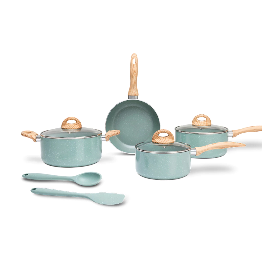 Jogo De Panelas Com Fundo De Indução - Brinox Ceramic Life - Botanika 6 Peças Verde em Oferta na Shopee