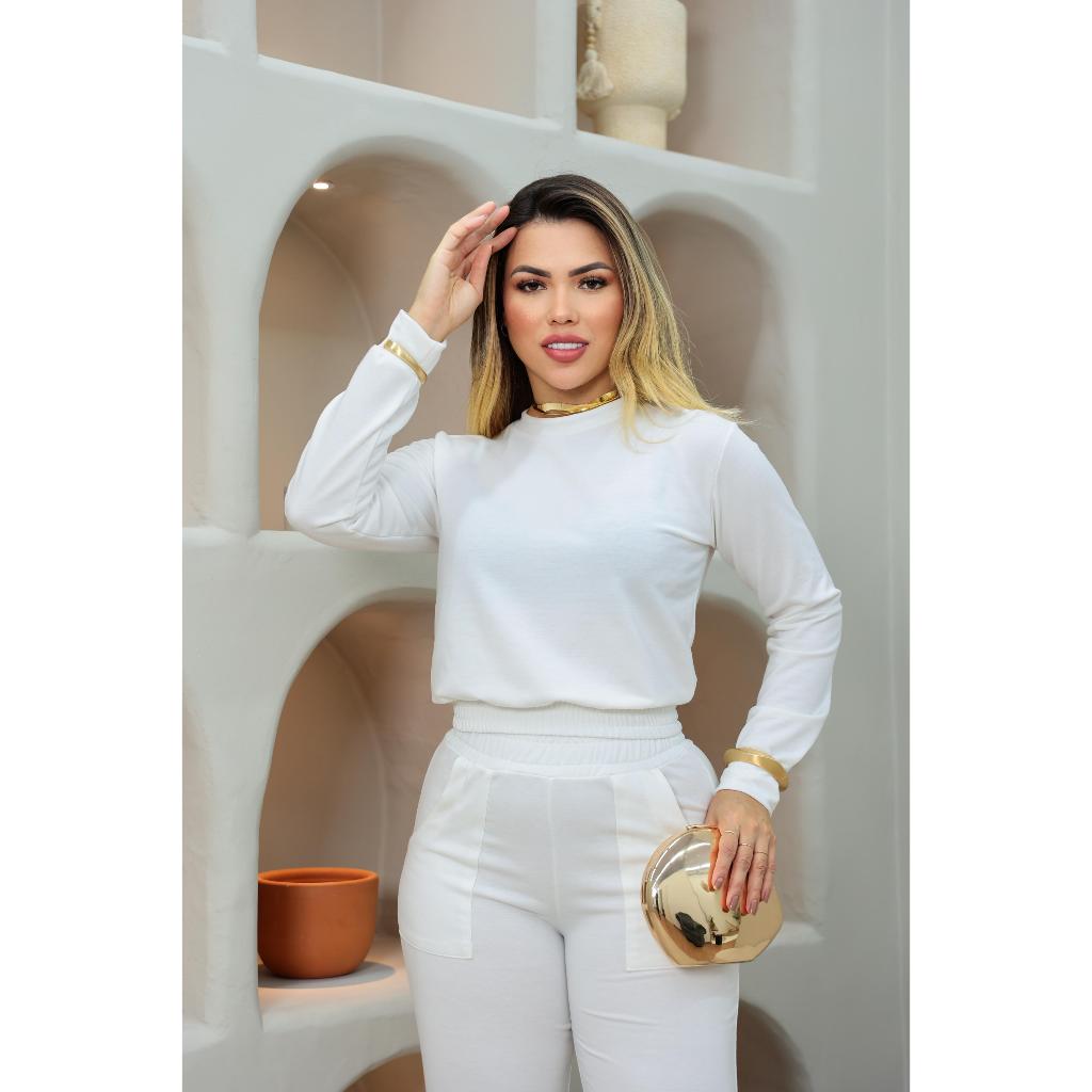 Conjunto Moletinho Premium – Look Casual Chic para o Inverno em Oferta na Shopee
