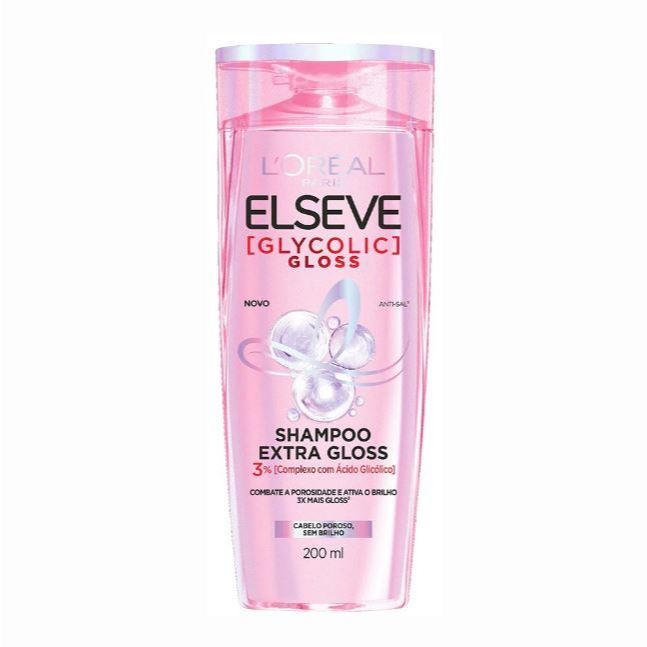 Shampoo Glycolic Extra Gloss Elseve L'Oréal Paris 200ml em Oferta na Shopee