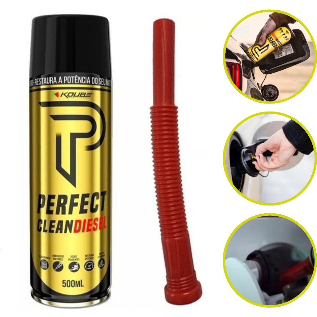 Perfect Clean Via Tanque Koube Aditivo Combustivel Diesel Limpa Bicos Descarboniza Frasco 500Ml