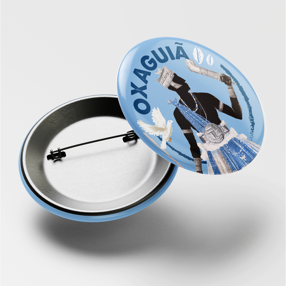 Button "Oxaguiã" – Série Orixás Umbanda e Candomblé - Edição Exclusiva Lojinha do Palmares