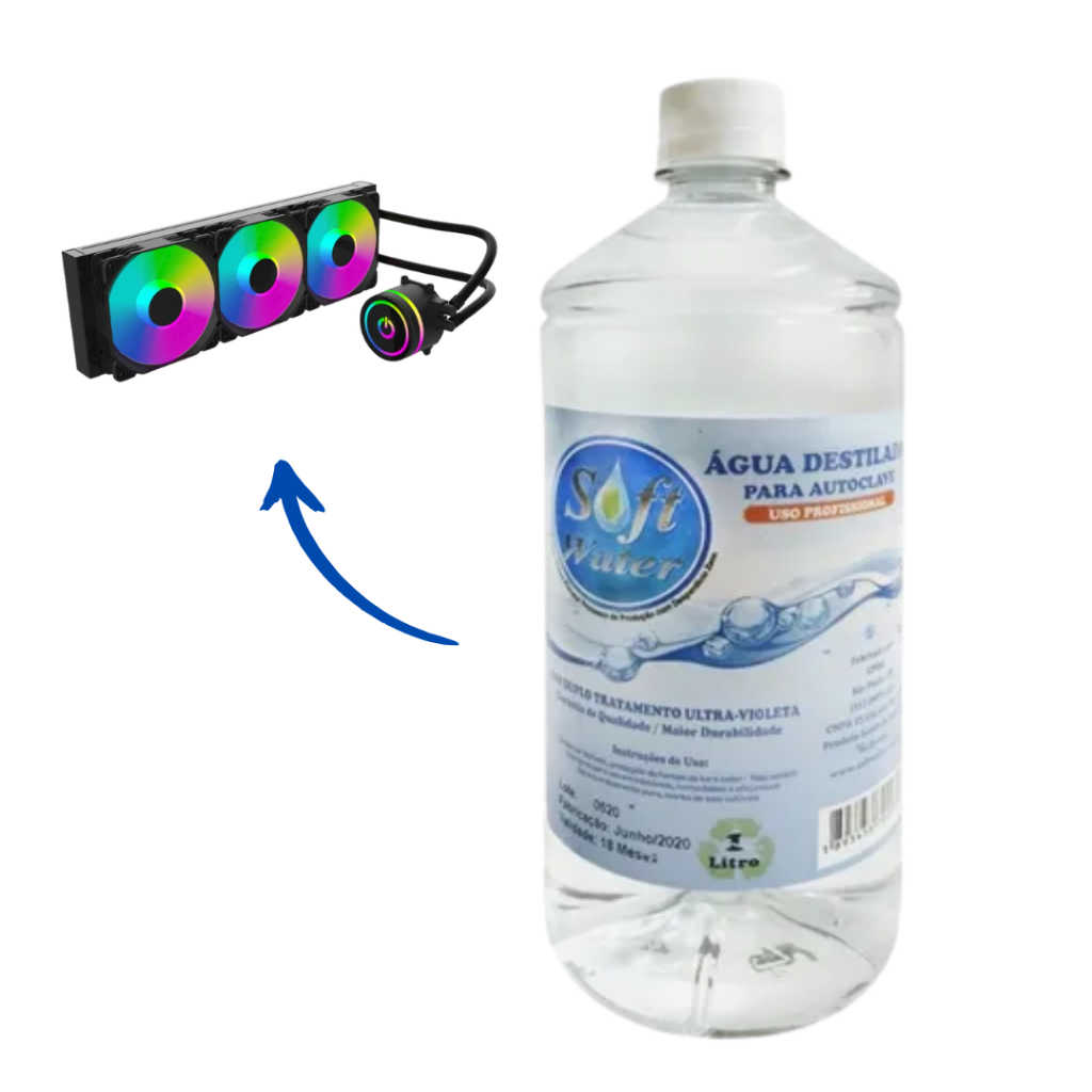 1L Soft Water – Ideal para Watercooler Gamer, PC Custom e Manutenção Técnica em Oferta na Shopee
