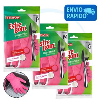 Luva Cozinha Látex com Forro de Algodão EsfreBom - Bettanin em Oferta na Shopee