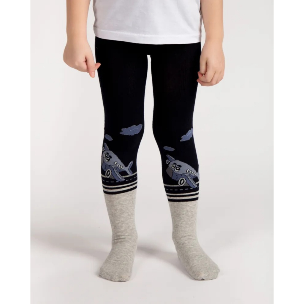 Kit 1, 2, 3 ou 4 Meia Calça Infantil Menino Grossa Quentinha Fio 80, 0-12 Anos Bebê Toque Suave C/ Pé Térmica Frio
