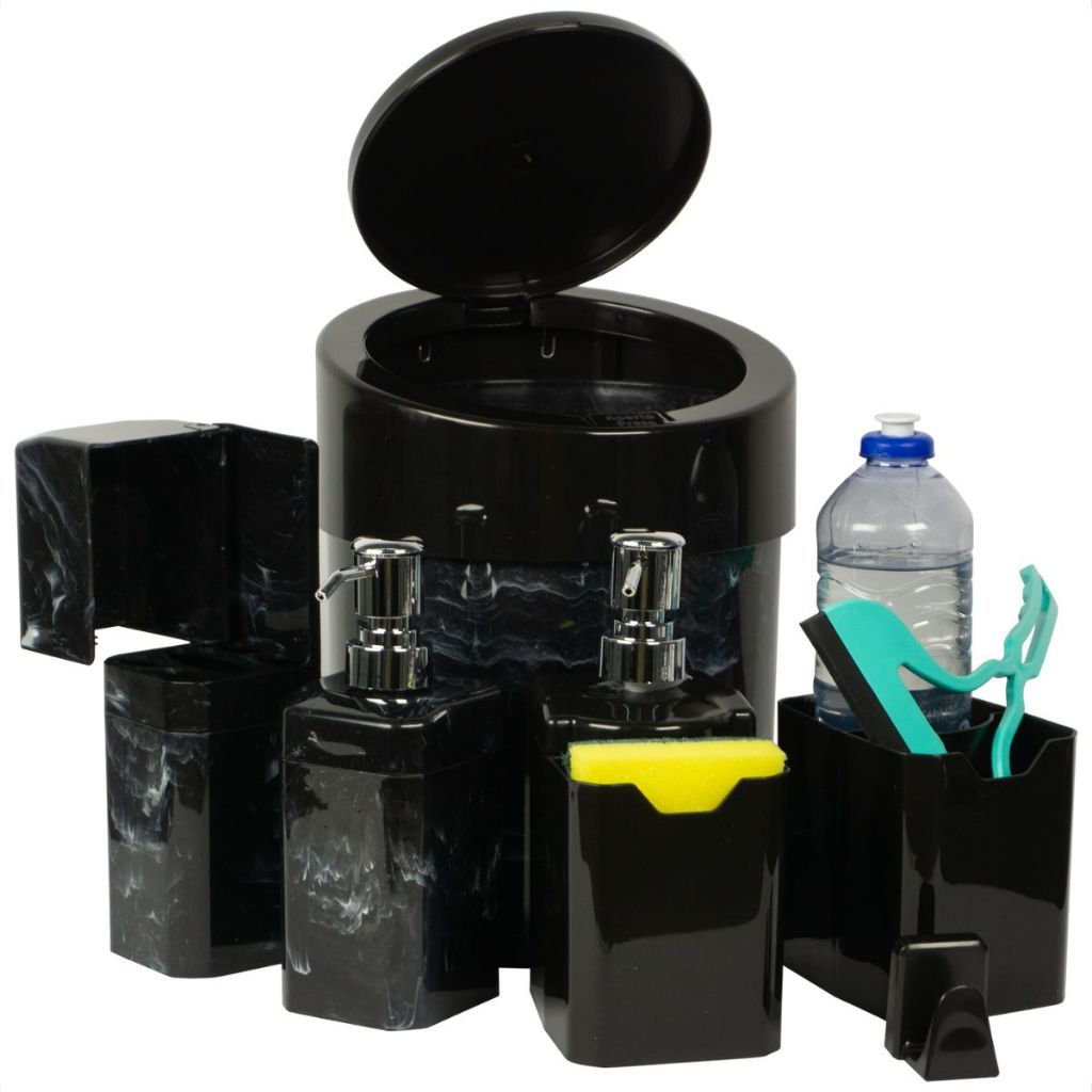 Kit Casa 6 Peças Acessórios Banheiro e Cozinha