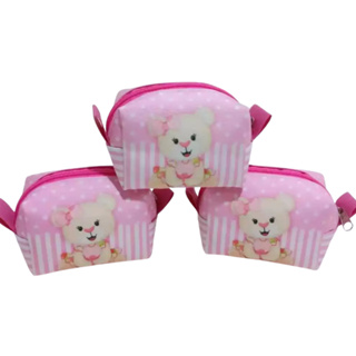 Kit 24 Lembrancinha Personalizada Porta Moedas personalizado Ursinha Rosa  Cha de bebe Personalizado em Oferta na Shopee