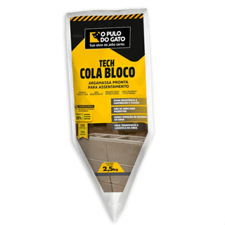 Massa Polimérica Cola Bloco e Tijolo Argamassa Pronta Para Assentamento Tech 2,5Kg - Pulo Do Gato em Oferta na Shopee