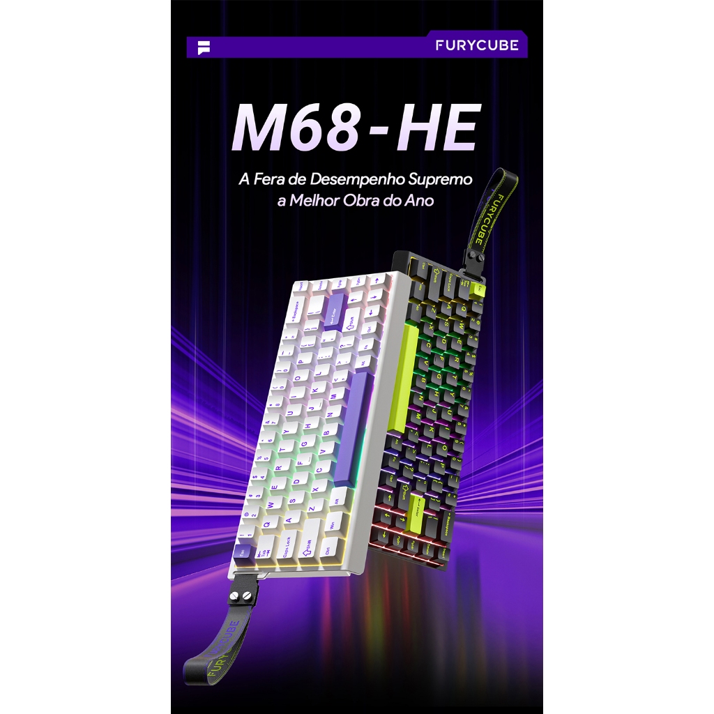 M68HE – Teclado Magnético Gamer com Resposta Ultra Precisa e Polling de 8000 Hz
