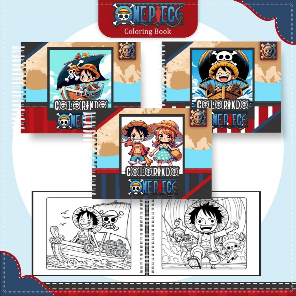 Livro de colorir - ONE PIECE (DGA) - Caderno de Desenho Pintura Coloring Book