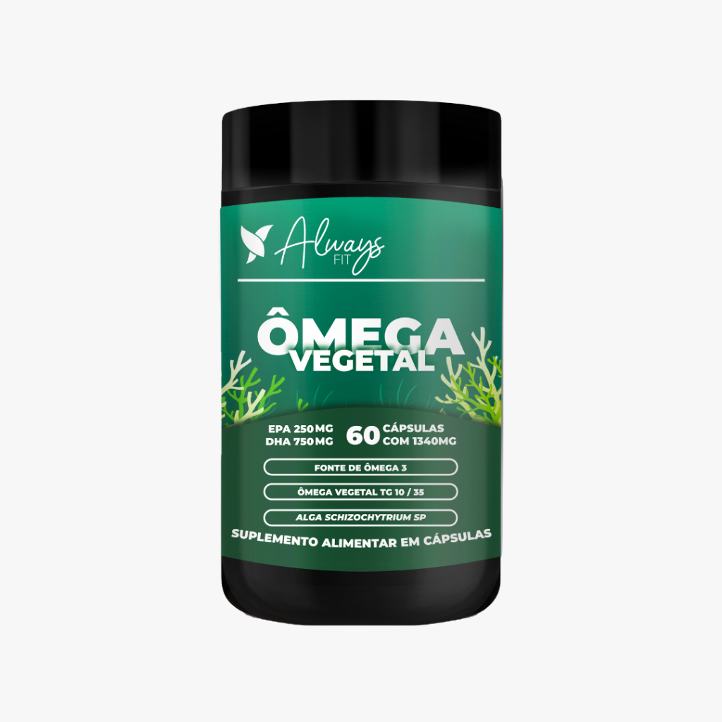 Ômega 3 com DHA 750mg e EPA 250mg de Algas Marinhas - Vegetal 60 Cápsulas - 1 Un