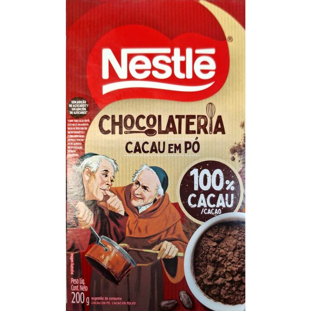Chocolate em Pó 100% Cacau Nestlé Dois Frades - 200g
