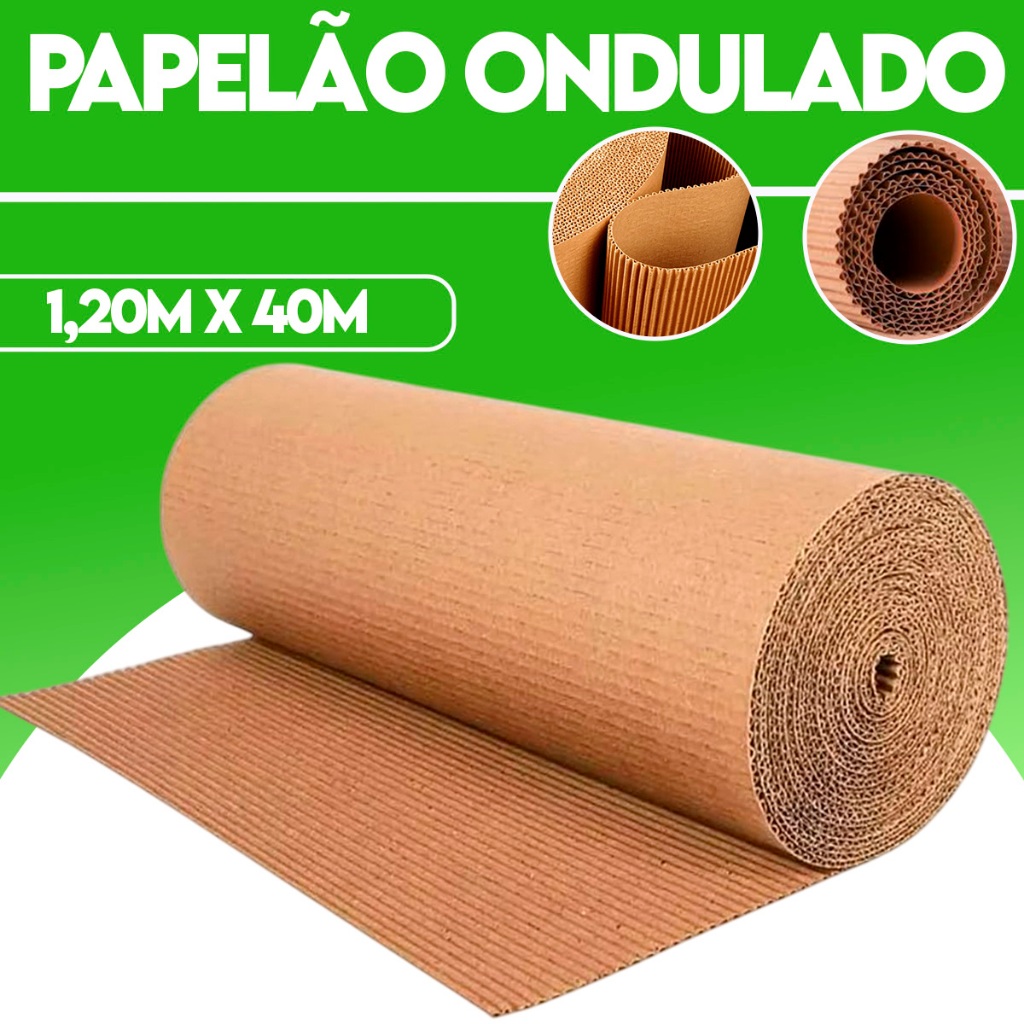 Bobina Papelão Ondulado 120cm de altura - Embalagem ; Reforma Casa; Pintura e Pr