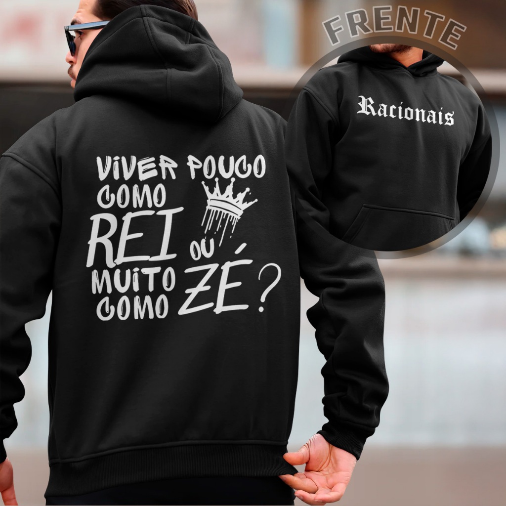 Casaco Plus Size RACIONAIS REI OU ZÉ unissex