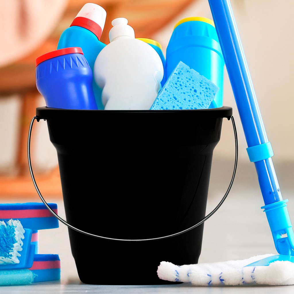 Balde Plástico Reforçado com Alças de Ferro Ideal para Limpeza Faxina 5 Litros